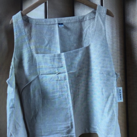 Old Navy Tops - Old Navy Linen-Blend Square Neck Tank Top - Beige